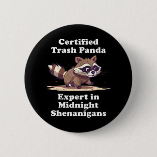 Gecertificeerd Trash Panda Grappig Schattige Kawai Ronde Button 5,7 Cm