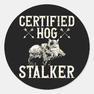 Gecertificeerd Varken Stalker Varkens Jacht Wild Ronde Sticker