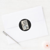 Gecertificeerd Verpleegkundige Istant Tarot Kaart  Ronde Sticker (Envelop)
