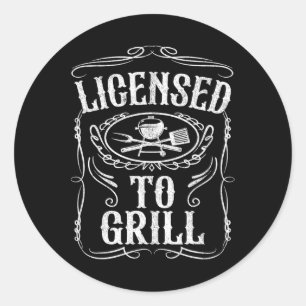 Gecertificeerd voor het grillen van grappige BBQ-g Ronde Sticker