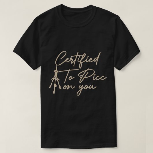 Gecertificeerd voor PICC op U PICC Team Nurse Squa T-shirt (Design voorkant)