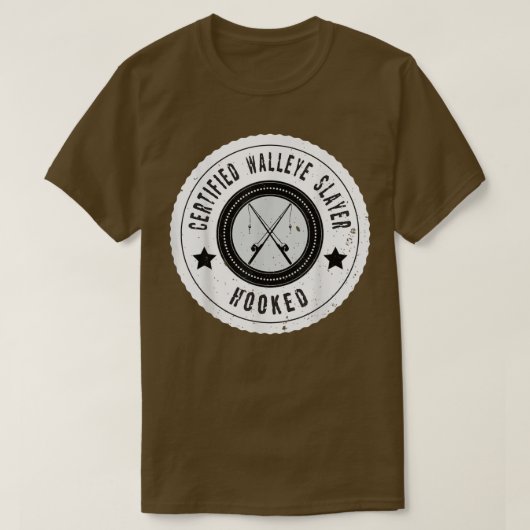 Gecertificeerd Walleye Slayer Walleye Fishdesig T-shirt (Design voorkant)