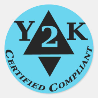 Gecertificeerd Y2k-conform Ronde Sticker