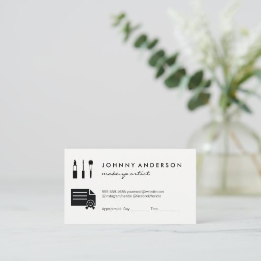 Gecertificeerde afspraak maken met tools afsprakenkaartje (Staand voorkant)