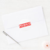 Gecertificeerde Awkward Stamp Ronde Sticker (Envelop)