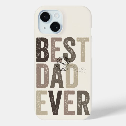 Gecertificeerde beste pap ooit Vaderdag Typografie Case-Mate iPhone Case (Achterkant)