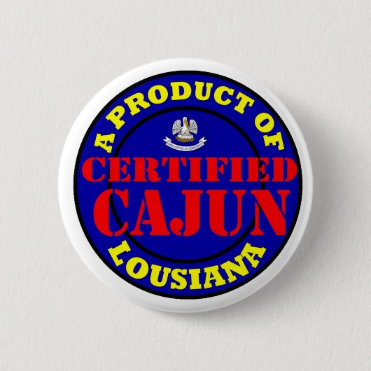 GECERTIFICEERDE CAJUN RONDE BUTTON 5,7 CM (Voorkant)