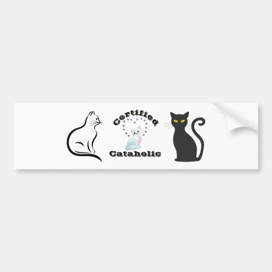 Gecertificeerde cataholic bumpersticker (Voorkant)