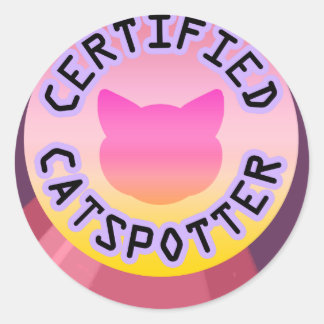 Gecertificeerde Catspotter Ronde Sticker
