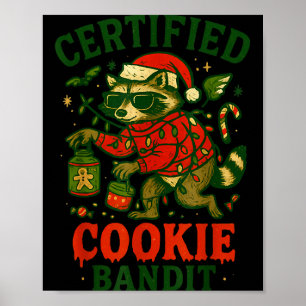 Gecertificeerde Cookiebandiet, Grappige Kerstverli Poster