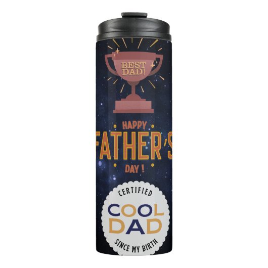 Gecertificeerde Coole Papa Thermosbeker (Voorkant)