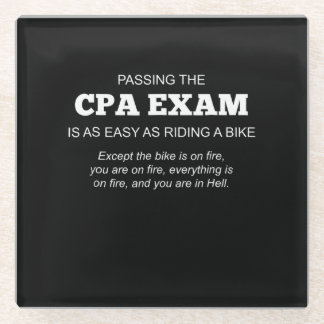 Gecertificeerde CPA-examencode Glazen Onderzetter