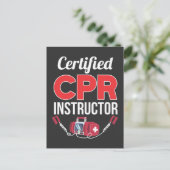 Gecertificeerde CPR-instructeur Funny Medical Work Briefkaart (Staand voorkant)