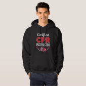 Gecertificeerde CPR-instructeur Funny Medical Work Hoodie (Voorkant volledig)