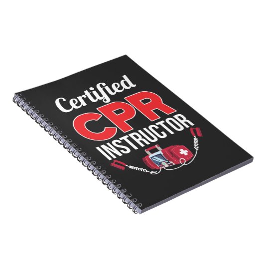 Gecertificeerde CPR-instructeur Funny Medical Work Notitieboek (Rechterzijde)