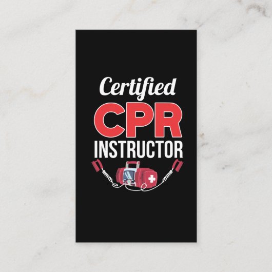 Gecertificeerde CPR-instructeur Funny Medical Work Visitekaartje (Voorkant)
