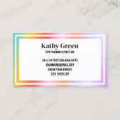 Gecertificeerde CPR-instructeur Visitekaartje (Achterkant)