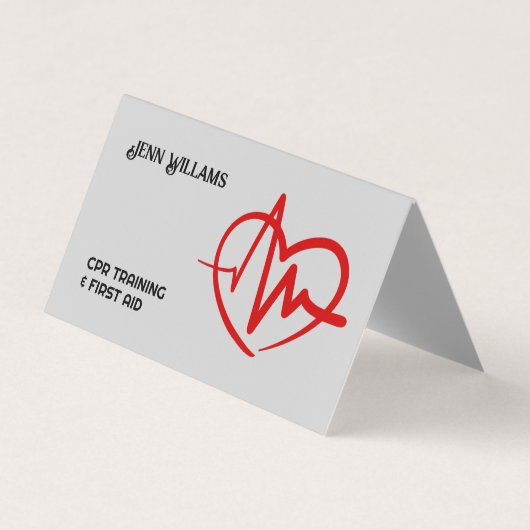 Gecertificeerde CPR Instructor Custom QR Visitekaartjes (Voorkant)