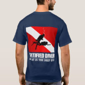 Gecertificeerde diver (Deep End) Apparel T-shirt (Achterkant)