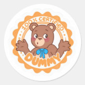Gecertificeerde Dummy-Sticker Ronde Sticker (Voorkant)