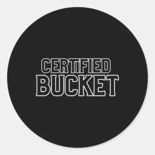 Gecertificeerde emmer  ronde sticker