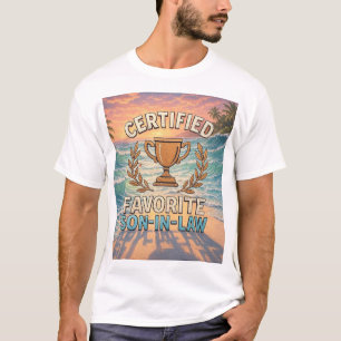 Gecertificeerde favoriete schoonzoon t-shirt