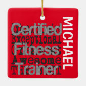 Gecertificeerde fitnesscurator, Extraordinaire CUS Keramisch Ornament (Achterkant)