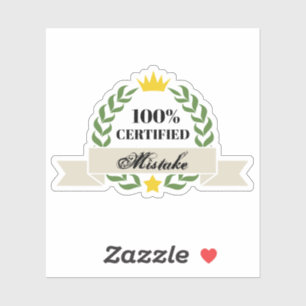 gecertificeerde fout retro banner sticker