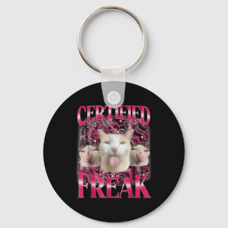 Gecertificeerde Freak Eat Cement Vervloekte Kat Gr Sleutelhanger