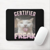 Gecertificeerde Freak Funny Cat Meme Muismat (Met muis)