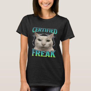 Gecertificeerde Freak Funny Cat Meme Vervloekt Gek T-shirt