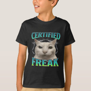 Gecertificeerde Freak Funny Cat Meme Vervloekt Gek T-shirt