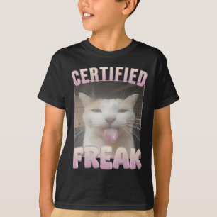 Gecertificeerde freak grappige kat meme t-shirt