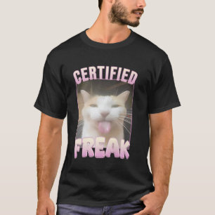 Gecertificeerde freak grappige kat meme t-shirt