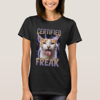 Gecertificeerde Freak Kat Grappige Vervloekte Meme T-shirt