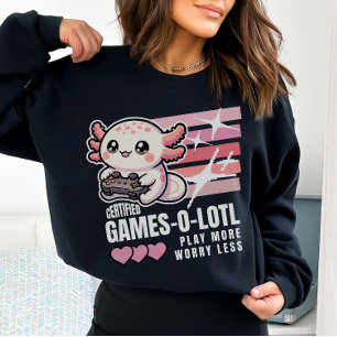 Gecertificeerde Games-o-Lotl Schattigee Axolotl Ga Trui