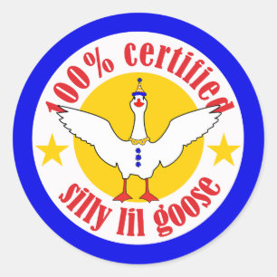 Gecertificeerde Gekke Sticker met Goose Round