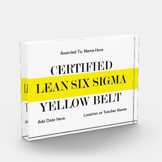 Gecertificeerde gele gordel Acryl Fotoblokken (Links)