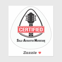Gecertificeerde Guitar Pick Headstock Sticker