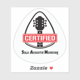 Gecertificeerde Guitar Pick Headstock Sticker