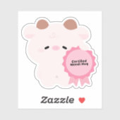 Gecertificeerde Heeft Knuffel Koe Sticker (Vel)