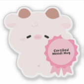 Gecertificeerde Heeft Knuffel Koe Sticker (Voorkant)