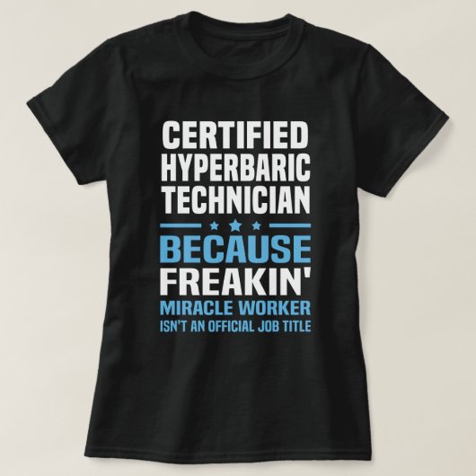 Gecertificeerde hyperbare technicus t-shirt (Design voorkant)