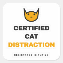 Gecertificeerde Kat Afleiding Grappige Kat Sticker