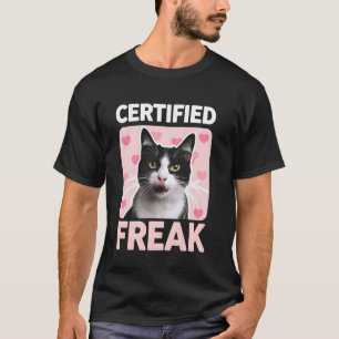 Gecertificeerde Kat Vrijer Fun Kitten Roze Harten T-shirt