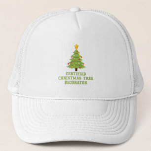 Gecertificeerde kerstboomdecorator trucker pet