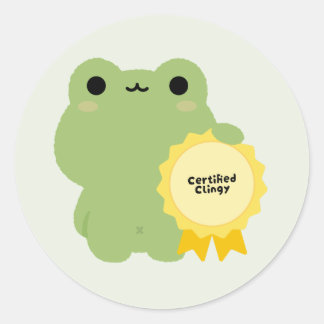Gecertificeerde Klamme Kikker Ronde Sticker
