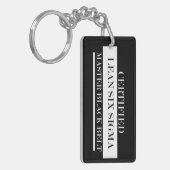 Gecertificeerde lean Six Sigma Master Black Belt K Sleutelhanger (Voorkant Links)
