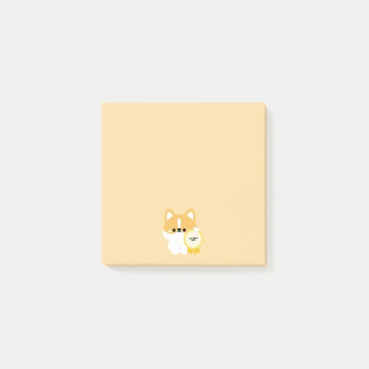 Gecertificeerde NPC Corgi Post-it® Notes (Voorkant)