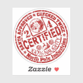 Gecertificeerde ondeugende kerst sticker